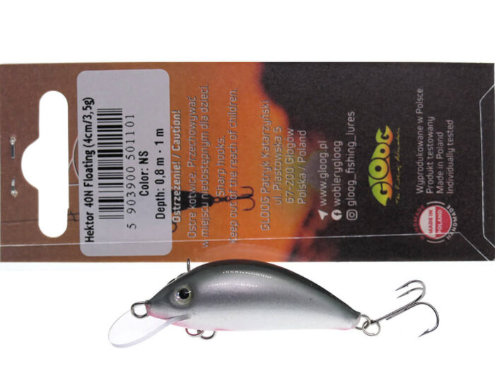 Gloog Hektor 40N, 4cm, 3.5gr (Floating), NS (Natural Silver) - imagine 7
