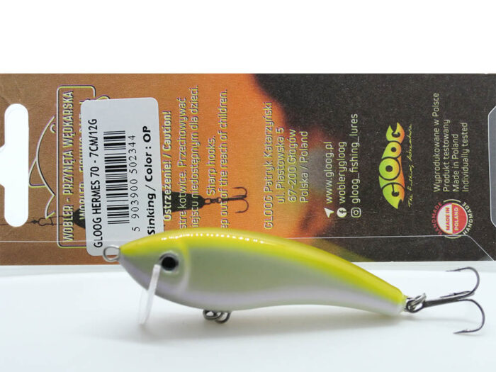 Gloog Hermes 70S 7cm, 12gr (Sinking), OP (Olive Pearl) - imagine 7