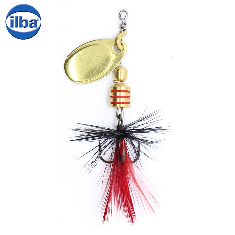 ILBA-100200N Ilba rotativa Tondo Mosca (Fly), Gold + Fly Red/Black, nr.0, 2gr (100200N)