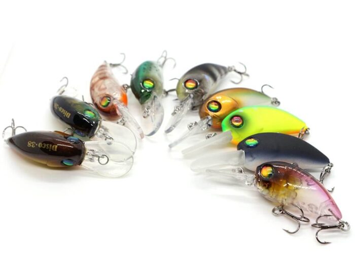 Damiki Disco Deep-38 3.8CM, 4.5gr (Floating), 236H (Black Gold Holo) - imagine 4