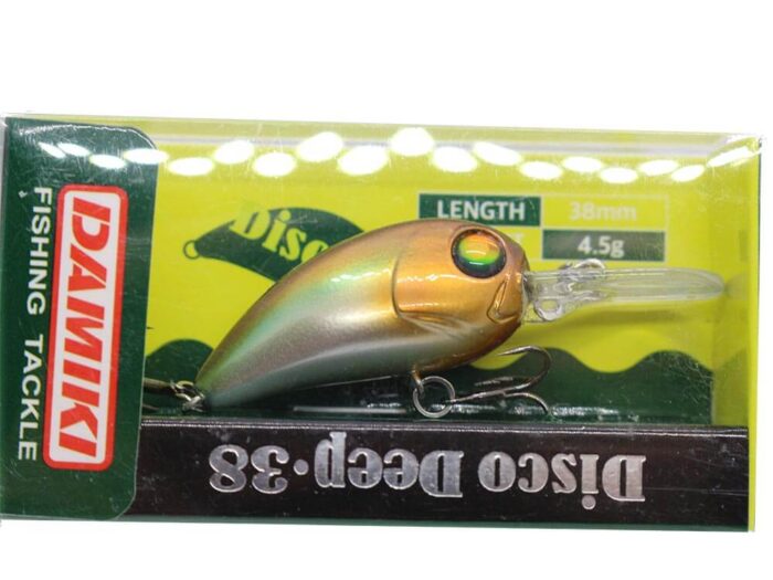 Damiki Disco Deep-38 3.8CM, 4.5gr (Floating), 236H (Black Gold Holo) - imagine 10