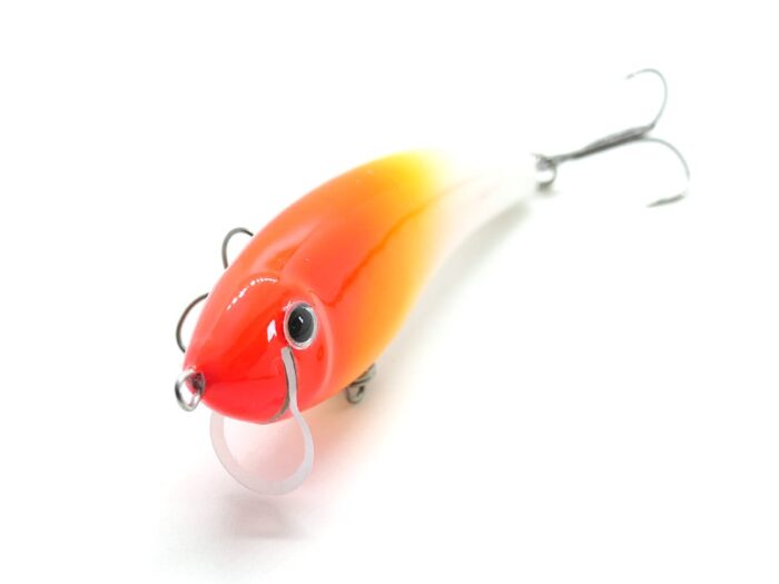 Gloog Hermes 70S 7cm, 12gr (Sinking), OHF (Orange Head Fluo) - imagine 3