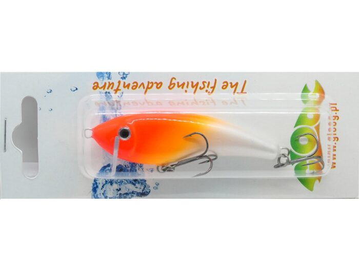 Gloog Hermes 70S 7cm, 12gr (Sinking), OHF (Orange Head Fluo) - imagine 6