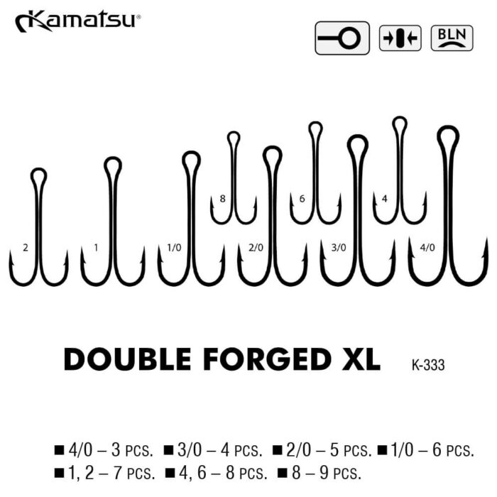 Kamatsu Ancora Dubla Forged XL K-333, marime 3/0 (4buc/set) - imagine 2