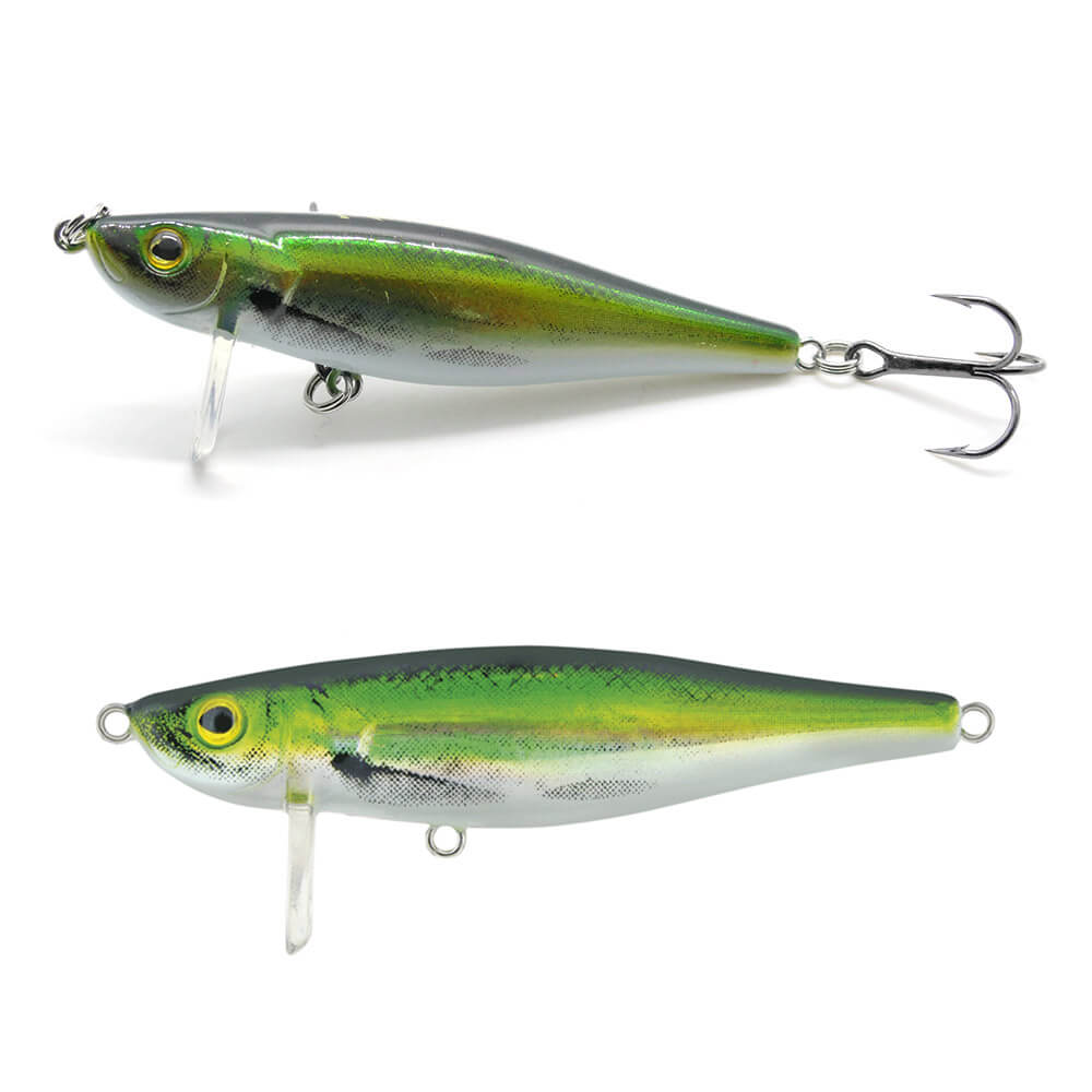324082002-x2 Kamatsu Phantom Bleak 7cm, 13gr (sinking), 002 (Green Holo Bleak)