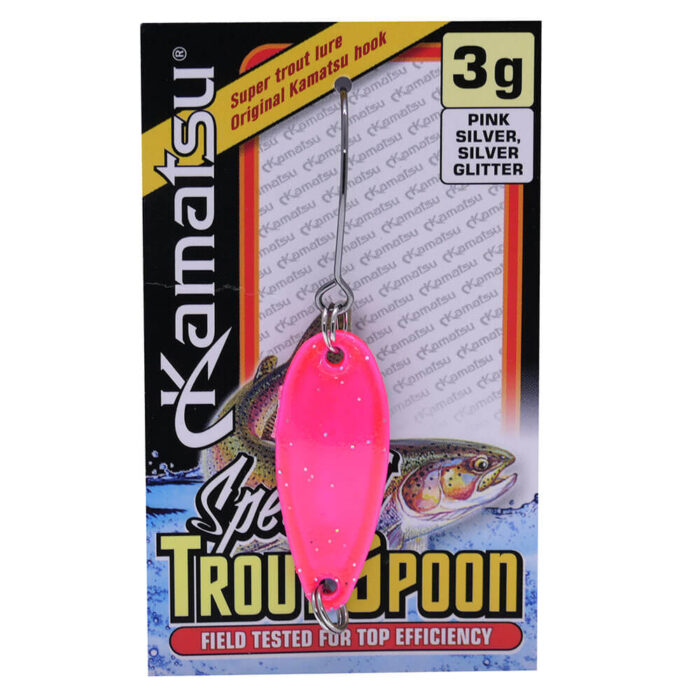 Kamatsu oscilanta pastrav Trout Spoon 3.5cm, 3gr, 004 (Pink Silver) - imagine 4