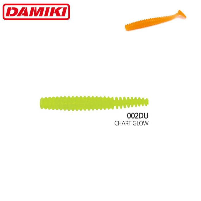 Damiki Tachi Shad 7CM (2.7 inch), 002DU (Chart Glow), 10buc/plic - imagine 5
