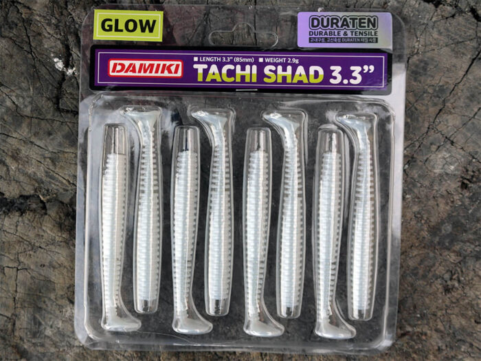 Damiki Tachi Shad 7CM (2.7 inch), 001DU (Silver Glow), 10buc/plic - imagine 4