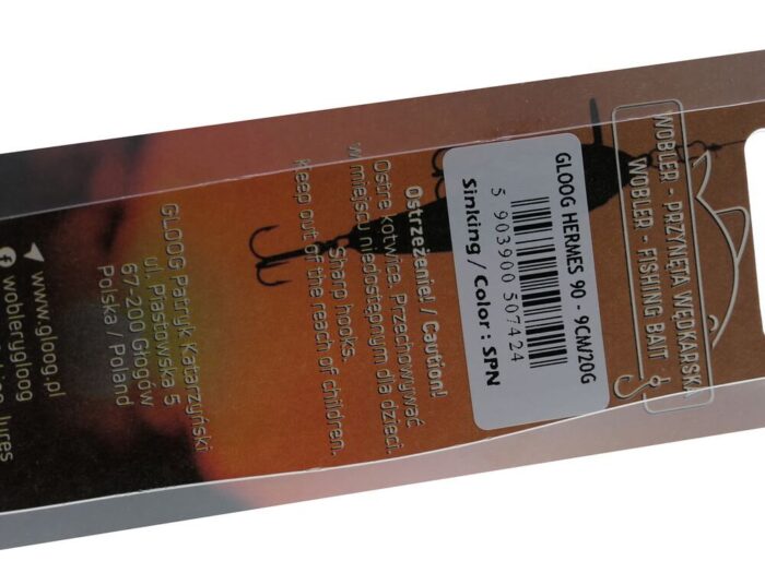 Gloog Hermes 90S 9cm, 20gr, Sinking, SPN (Srebrna Plotka Naturalna) - imagine 5