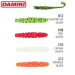 Damiki Hameru Curly Tail 5CM (2 inch), 212 (Orange Silver), 12buc/plic - imagine 3
