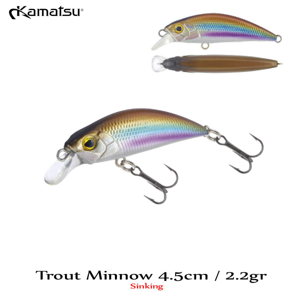 324049-Cover1-Logo Kamatsu Trout Minnow 4.5cm, 2.2gr (sinking) - imagine 1