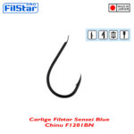 Filstar Sensei Blue carlige Chinu cu paleta, serie F1201BN, culoare Black Nickel, marime 1 (15buc/plic)