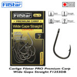 Filstar carlige Premium Crap Wide Gape Straight F1253DB, culoarea DB (10buc/plic)