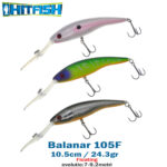 Hitfish vobler Balanar 10.5cm, 24.3gr, Floating, pentru pescuitul la trena, evolutie 7-9.2m