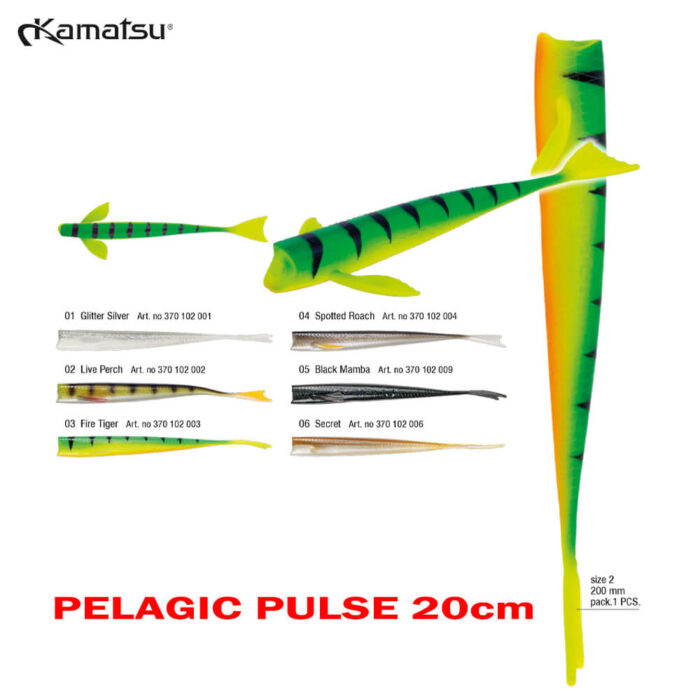 Kamatsu Pelagic Pulse 20cm/28gr, 01 Glitter Silver (1buc/pac) - imagine 4