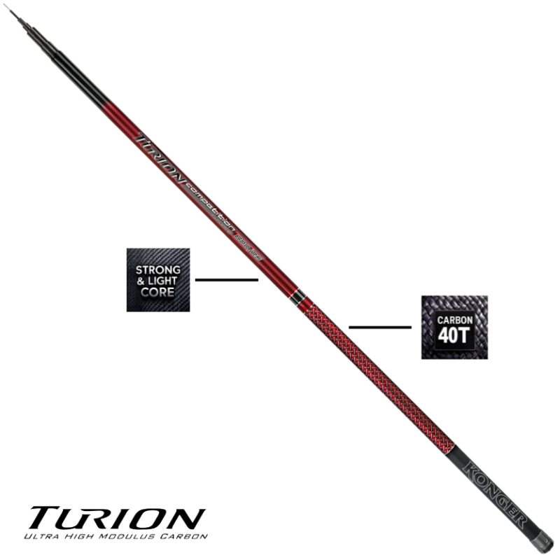 turion-competition-pole-500-25 Varga Konger Turion Competition Pole 500, 4.9m (130cm transport), 5-25gr - imagine 1